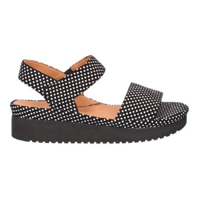 Right side view of Abrilla BLACK/WHITE POLKA DOT SUEDE