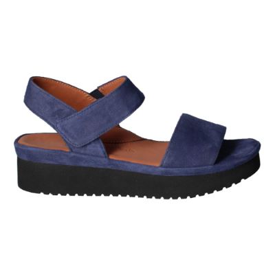 Right side view of Abrilla Navy Kidsuede