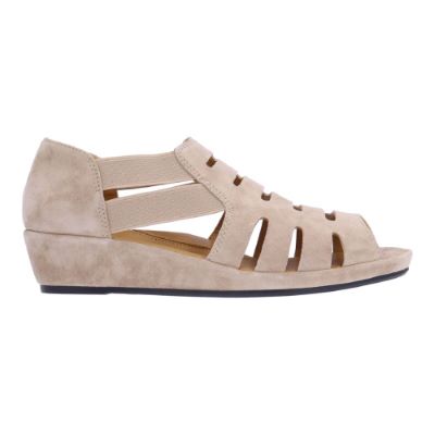 Right side view of Bayla TAUPE KIDSUEDE