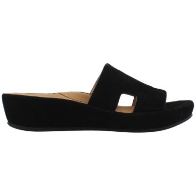 Right side view of Catiana Black Suede