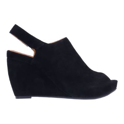 Right side view of Idaline BLACK KID SUEDE