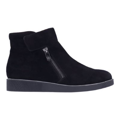 Right side view of Jaidly BLACK KIDSUEDE