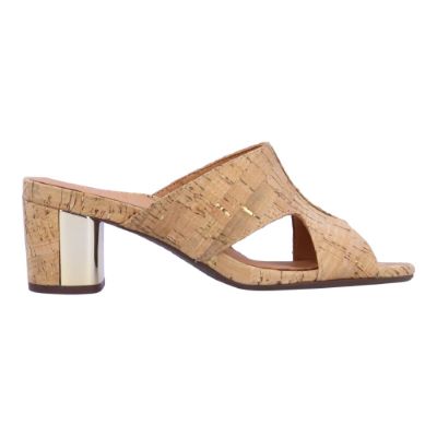 Right side view of Melena NATURAL/GOLD CORK