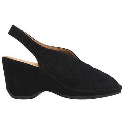 Right side view of Odetta Black Suede