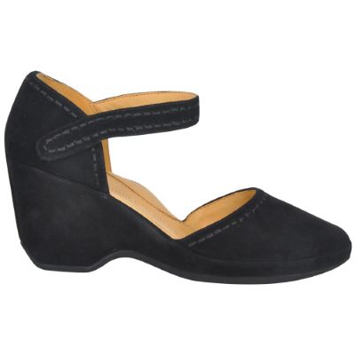 Right side view of Orva Black Suede