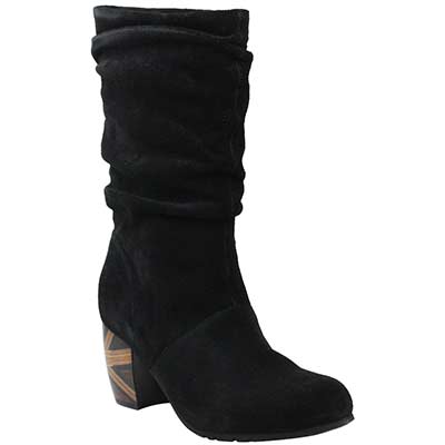 Front view of Pamby Black Suede