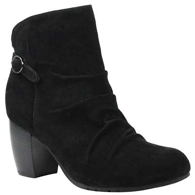 Front view of Pierpont Black Suede