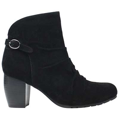 Right side view of Pierpont Black Suede