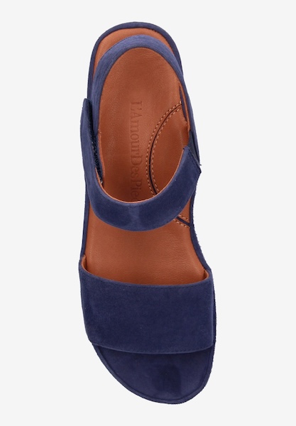 Top view of Abrilla Navy Kidsuede