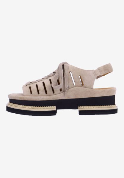 Left side view of Adriel TAUPE KIDSUEDE