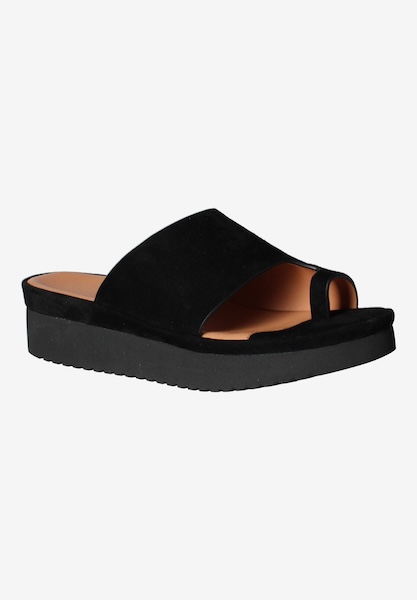 Front view of Ahlina Black Kidsuede