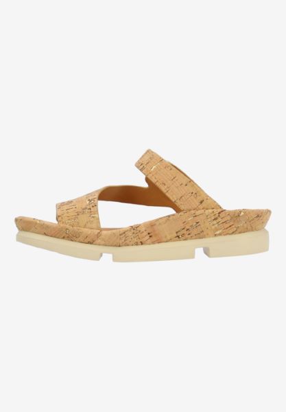 Left side view of Alanza NATURAL/GOLD CORK