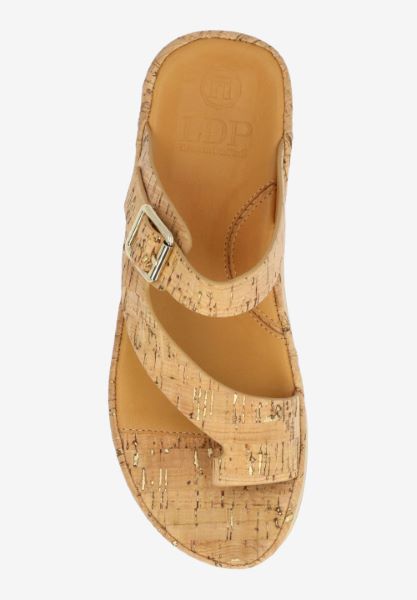 Top view of Alanza NATURAL/GOLD CORK