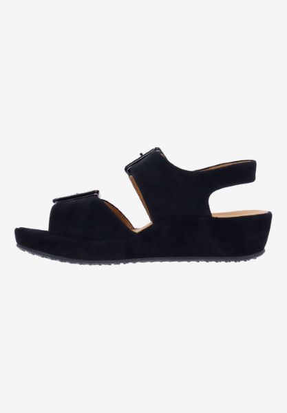 Left side view of Cantura BLACK KIDSUEDE