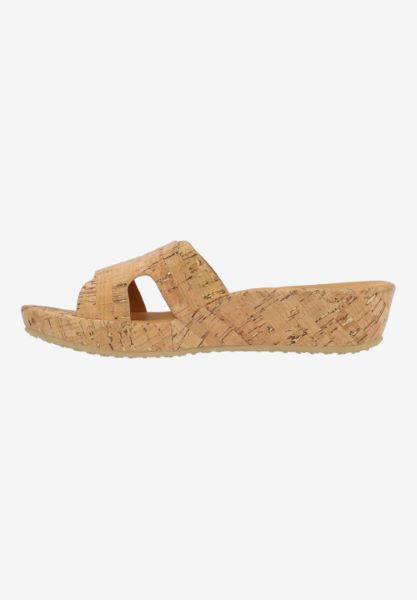 Left side view of Careena NATURAL/GOLD CORK