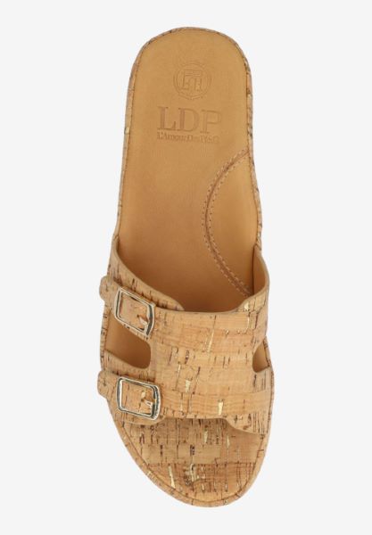 Top view of Careena NATURAL/GOLD CORK