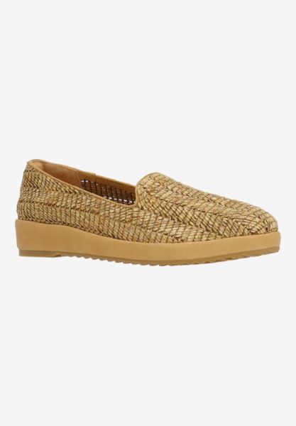 Front view of Carlow NATURAL RAFFIA/LEATHER