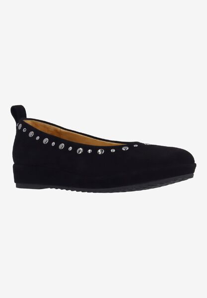Front view of Cerenza BLACK KIDSUEDE