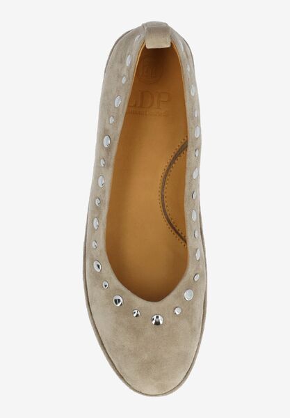 Top view of Cerenza DK. TAUPE KIDSUEDE