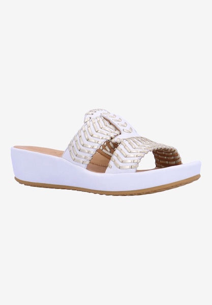 Front view of Chorra WHITE LAMBA/GOLD