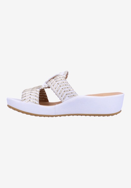Left side view of Chorra WHITE LAMBA/GOLD