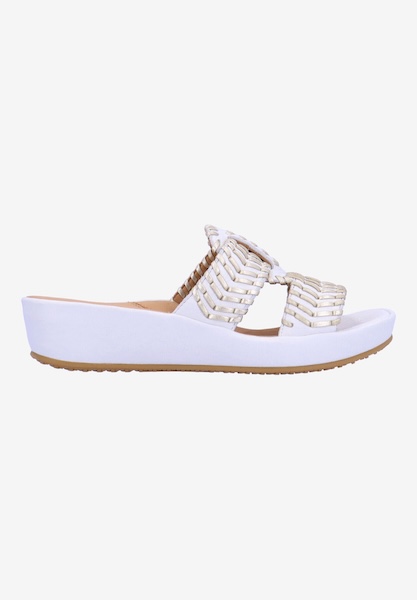 Right side view of Chorra WHITE LAMBA/GOLD