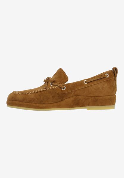 Left side view of Corlina COFFEE KIDSUEDE