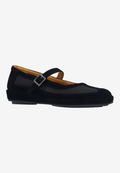 Front view of Covessa BLACK KIDSUEDE/MESH