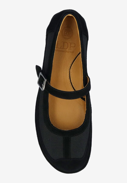 Top view of Covessa BLACK KIDSUEDE/MESH