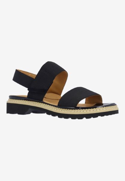Front view of Delphina BLACK ELASTIC