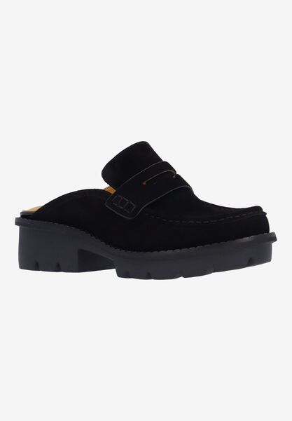 Front view of Fesella BLACK KIDSUEDE