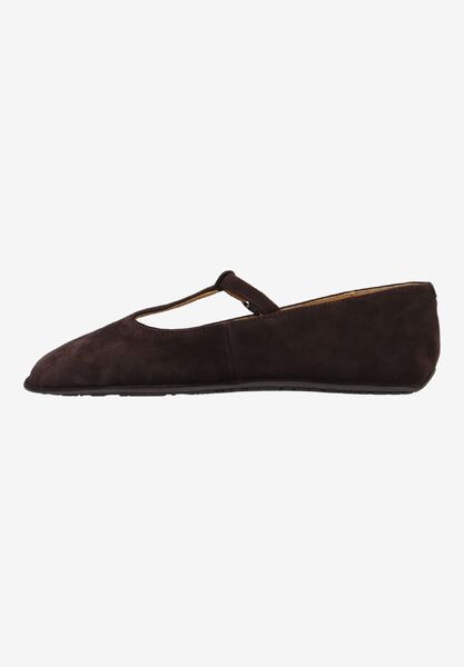Left side view of Fynara CHOCOLATE KIDSUEDE