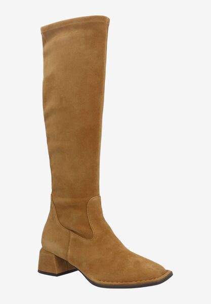 Front view of Nolita COFFEE STRETCH SUEDE