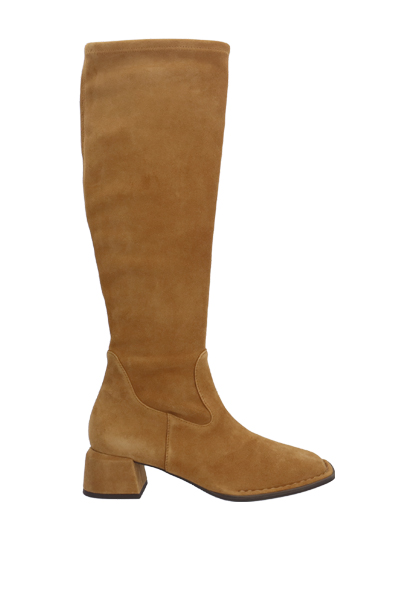 Right side view of Nolita COFFEE STRETCH SUEDE