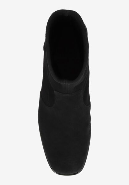 Top view of Nyvani BLACK STRETCH SUEDE
