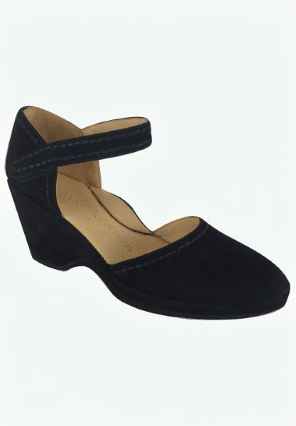 Front view of Orva Black Suede