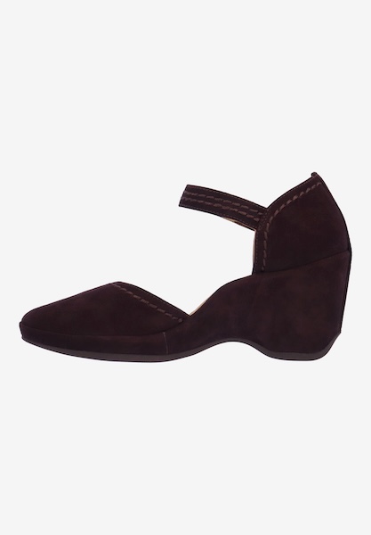 Left side view of Orva CHOCOLATE KIDSUEDE