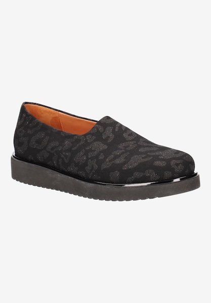 Front view of Xenophon BLACK/PEWTER ANIMAL PRINT