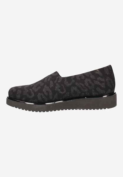 Left side view of Xenophon BLACK/PEWTER ANIMAL PRINT