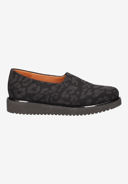 Right side view of Xenophon BLACK/PEWTER ANIMAL PRINT