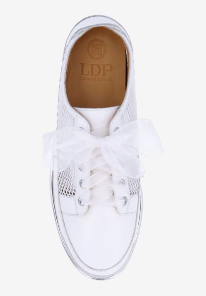 Top view of Zafira WHITE KIDSKIN/MESH