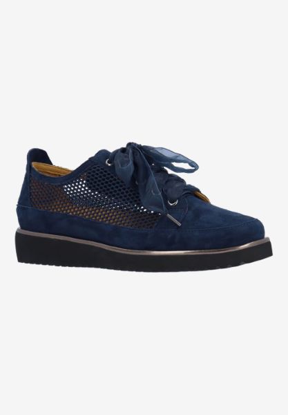 L'Amour Des Pieds Zafira Navy Leather/Mesh Women's Low Top Sneaker