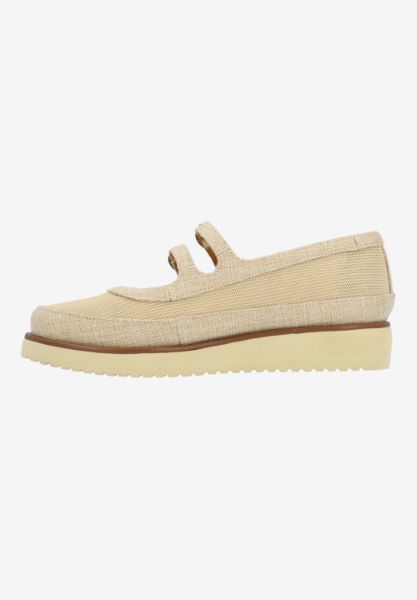 Left side view of Zalika NATURAL LINEN/MESH