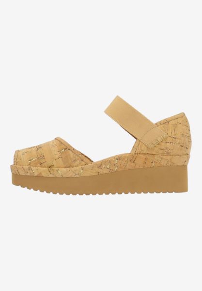 Left side view of Amadour NATURAL/GOLD CORK
