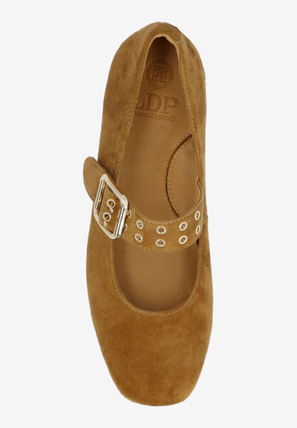 Top view of Tanzy COFFEE KIDSUEDE/PATENT
