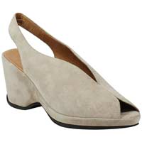 Front view of Odetta Taupe Suede