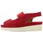 Left side view of Adalicia Red Suede