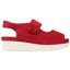 Right side view of Adalicia Red Suede