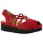 Front view of Adelais Red Suede