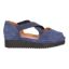 Right side view of Alessio NAVY KID SUEDE